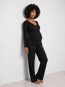 Conjunto de gravidez e amamentação preto