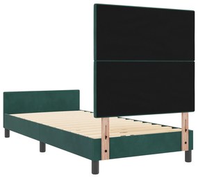 Cama vidaXL Verde Escuro 90x190 cm Veludo