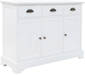Aparador com 3 portas em MDF e madeira de pinho 105x35x77,5 cm
