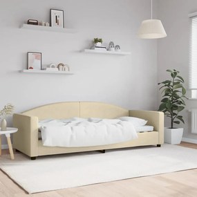 vidaXL Sofá-cama 80x200 cm tecido cor creme