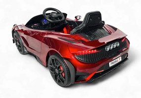 Carro elétrico para crianças McLaren 765LT, 12V pneus de borracha EVA, assento em pele artificial Vermelho