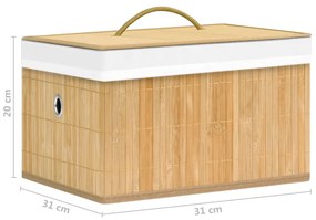 Caixas de arrumação 4 pcs bambu