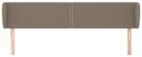 Cabeceira cama abas tecido 163x23x78/88 cm cinzento-acastanhado