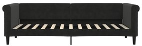 Sofá-cama 80x200 cm veludo preto