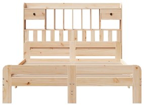 Cama com estante sem colchão 160x200 cm pinho maciço