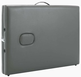 Mesa massagens c/ 2 zonas estrutura madeira 186x68 cm antracite