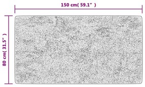 Tapete lavável antiderrapante 80x150 cm patchwork multicor