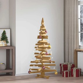vidaXL Árvores de Natal Castanho 150 cm Madeira de pinho maciça