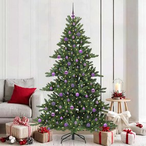 vidaXL Árvore de Natal Articulada Artificial Verde 210 cm PVC