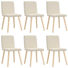 Cadeiras de jantar 6 pcs linho