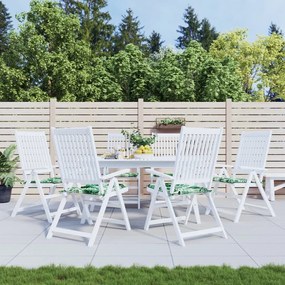vidaXL Almofadões p/ cadeira 6pcs 40x40x3cm tecido padrão folhas