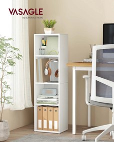 Estante com 4 prateleiras 24 x 30 x 106 cm Branca