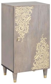 vidaXL Buffet Cinza e Ouro 40 x 33 x 75 cm Madeira de manga maciça