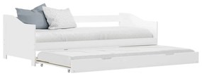 Estrutura sofá-cama de puxar madeira de pinho 90x200 cm branco