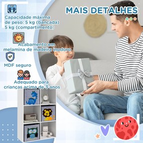 ZONEKIZ Estante para Brinquedos Estante para Crianças acima de 3 Anos