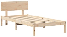 vidaXL Estrutura da Cama com cabeceira Natural 100 x 200 cm