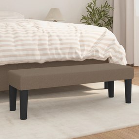 vidaXL Banco 100x30x30 cm tecido castanho-acinzentado