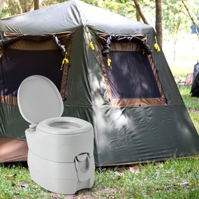 Sanita portátil compacta com depósito de resíduos amovível de 20 L Assento à prova de fugas Bomba de descarga do assento à prova de fugas para campism