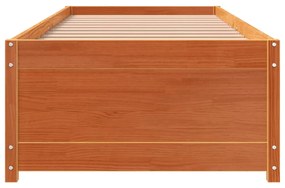 Sofá-cama 75x190 cm madeira de pinho maciça castanho cera