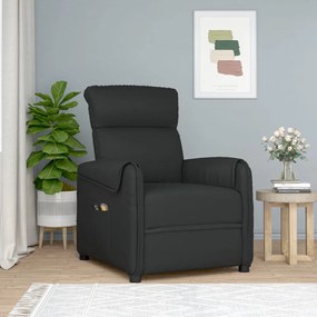 vidaXL Poltrona de massagens elevatória tecido preto