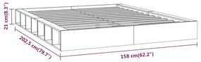 Estrutura de cama 140x200 madeira maciça branco
