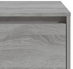 Mesa de Cabeceira Tolie - Cinzento - Design Moderno