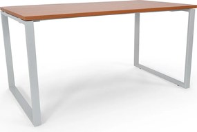 Secretária De Escritório Pé Fechado 1200x800x750mm Jepa40 Cinza/Cerejeira