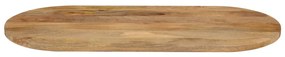 Tampo de mesa oval 100x40x3,8 cm madeira de mangueira maciça