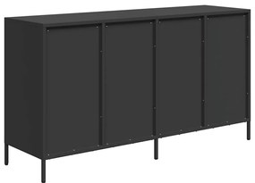 Aparador 135x39x73,5 cm aço laminado a frio preto