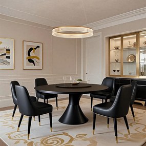 Candeeiro suspenso moderno latão 78cm incl. LED regulável em 3 níveis - Anello Chandelier