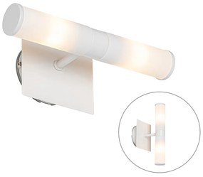 Candeeiro de parede moderno branco IP44 2 luzes - Bath Moderno