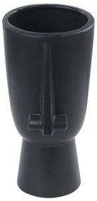 Vaso em cerâmica preta 22 cm ARTEMIS Beliani