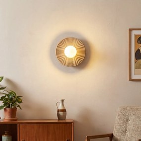 Plafon de teto retro bege com vidro opalino - Lila