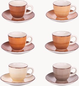 Chávenas de café expresso com pires Baita, conjunto de 6