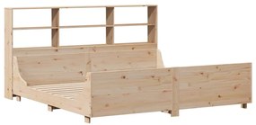 Cama com estante sem colchão 180x200 cm madeira maciça