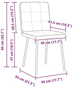 Cadeiras de jantar 2 pcs veludo vermelho tinto