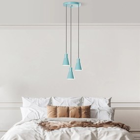 Candeeiro Chandelier Konikkem – Turquesa – Ø40 cm