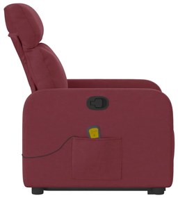 Poltrona de massagens reclin. elevatória tecido vermelho tinto