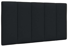 vidaXL Almofadão de cabeceira 90 cm tecido preto