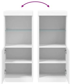 Aparador com luzes LED 41x37x100 cm branco
