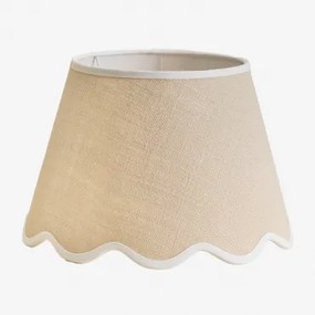 Abajur De Berna Ø35 Cm & Juta Natural - Algodão Branco - Sklum