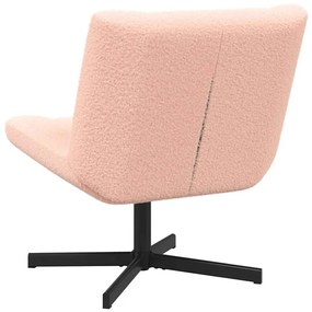 Cadeira de Acento Rosa Bebé Poliéster, Metal Padrão Giratória