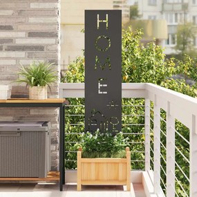 vidaXL Tela de Privacidade para Jardim Fretwork Preto 32 x 140 cm