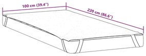 Protetor de colchão impermeável 100x220 cm branco