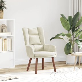 Cadeira Relaxante vidaXL Veludo Creme