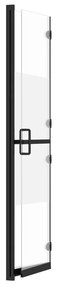 Divisória chuveiro dobrável 80x190 cm meio vidro fosco ESG