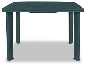 Mesa de jardim 101x68x72 cm plástico verde