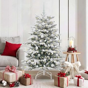 vidaXL Árvore de Natal Articulada Artificial Branco 150 cm PE e PVC