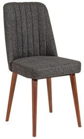Conjunto de Mesa de Jantar Extensível Vina – Nogal e Antracite – 130x7