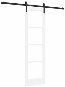 porta deslizante vidaXL com ferragens 'ORKDAL'madeira sólida branca &amp;
